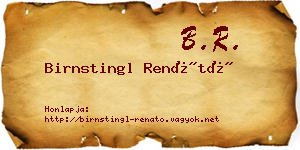 Birnstingl Renátó névjegykártya