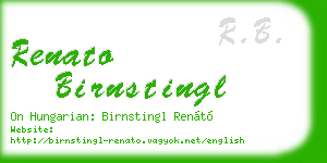 renato birnstingl business card
